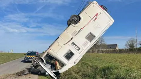 Ille-et-Vilaine gendarmerie Upturned campervan found in Britanny on 15 February