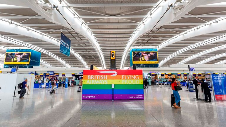 British Airways at Heathrow Airport's Terminal 5. Pic: AP