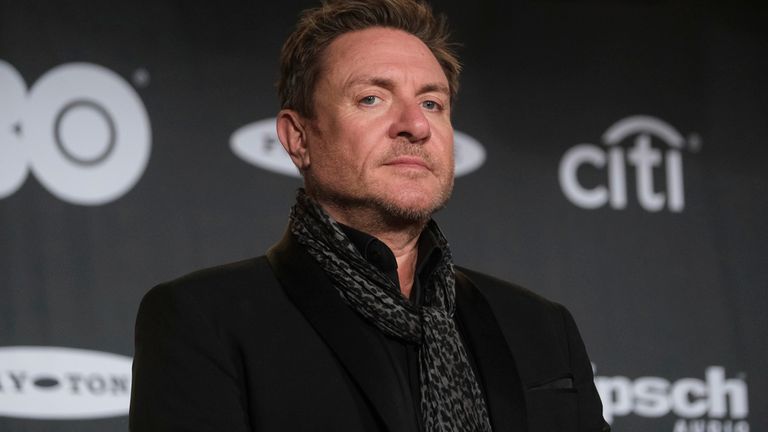 Simon Le Bon, of Duran Duran, at the Rock & Roll Hall of Fame induction in New York in March 2019. Pic: Charles Sykes/Invision/AP