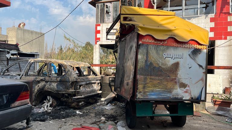 DESTRUCTION IN JABLEH  SN eyewitness from Stuart Ramsay about Syrian Alawites which features:  Hmeimim air base, home to the Russian military in Syria; mass grave in Al-Sanobar; head of General Security, Mustafa Kunefate; various GVs of locals and case studies