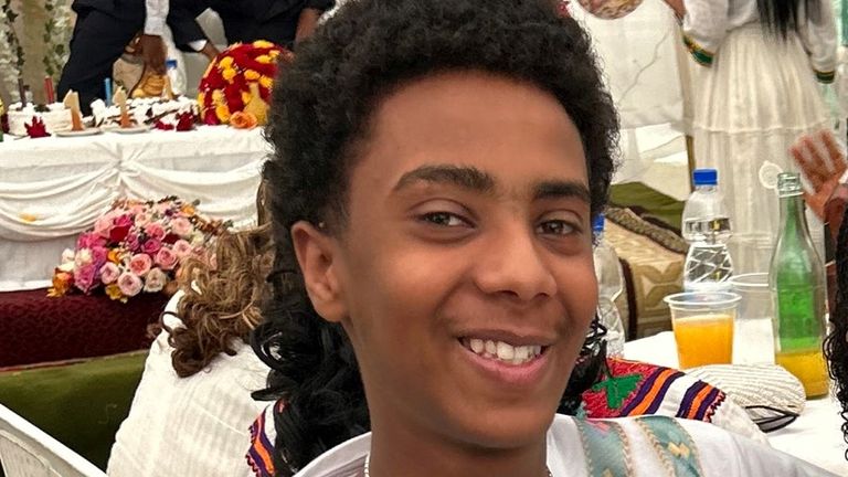 Amen Teklay, 15 who was found with fatal injuries on Clarendon Street, Glasgow.  Pic:Police Scotland /PA