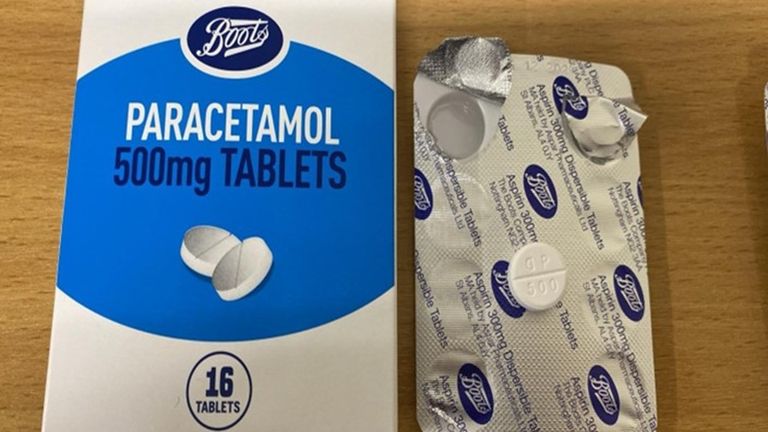 One of the affected packets of Boots paracetamol that actually contained aspirin. Pic: Gov.uk