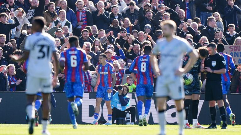 Crystal Palace versus Millwall in the FA Cup at Selhurst Park