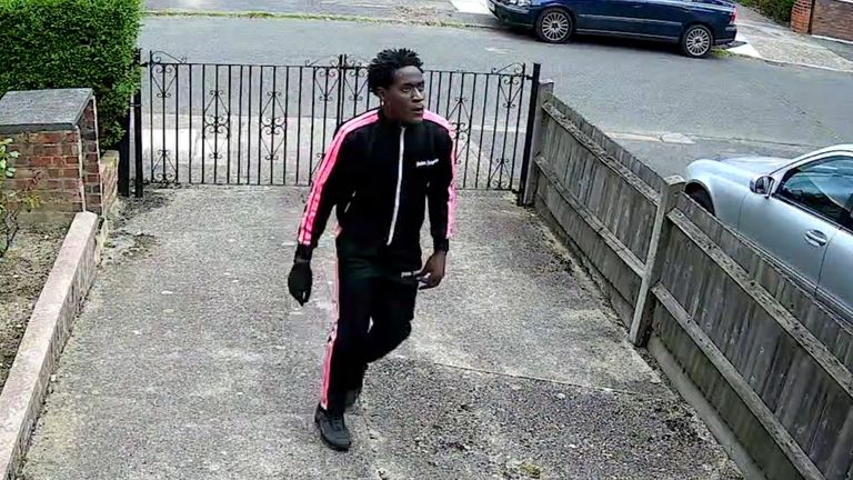 Dellan Charles leaving the scene in Hayes. Pic: Met Police