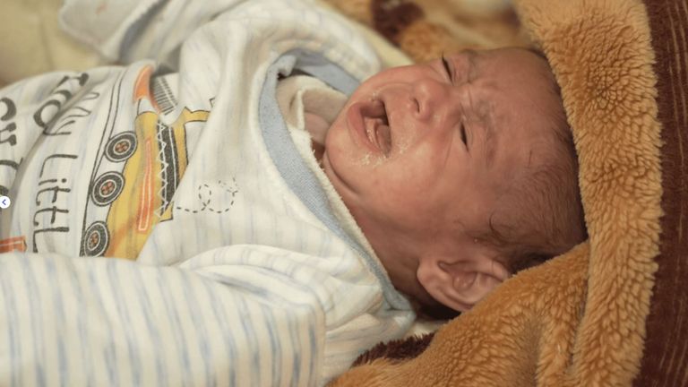Baby Naveen in hospital in Amman