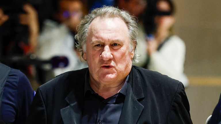 Gerard Depardieu pictured at court in Paris on Monday. Pic: Reuters