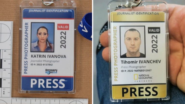  Pic: CPS  Images of two defendants in fake ID seized from Bulgarian gang found guilty of spying for Russia in a huge espionage operation from a guesthouse in Great Yarmouth. Left is Katrin Ivanova, [DOB: 01/07/1991], is of Harrow, north-west London. Right is Tihomir Ivanchev, [DOB: 31/07/1985], is of Acton, west London