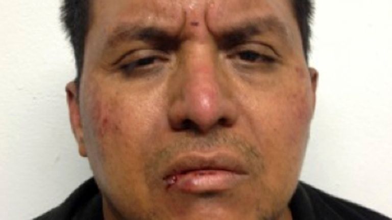 Miguel Angel Trevino Morales after his arrest.  Pic: AP/Mexico's Interior Ministry