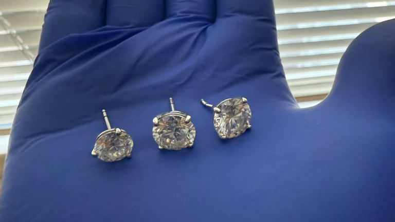 The diamonds after being recovered. Pic: Orlando Police Department