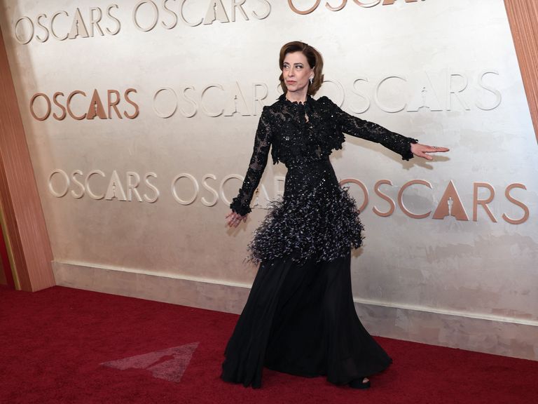 Fernanda Torres poses on the red carpet during the Oscars arrivals at the 97th Academy Awards in Hollywood, Los Angeles, California, U.S., March 2, 2025. REUTERS/Aude Guerrucci