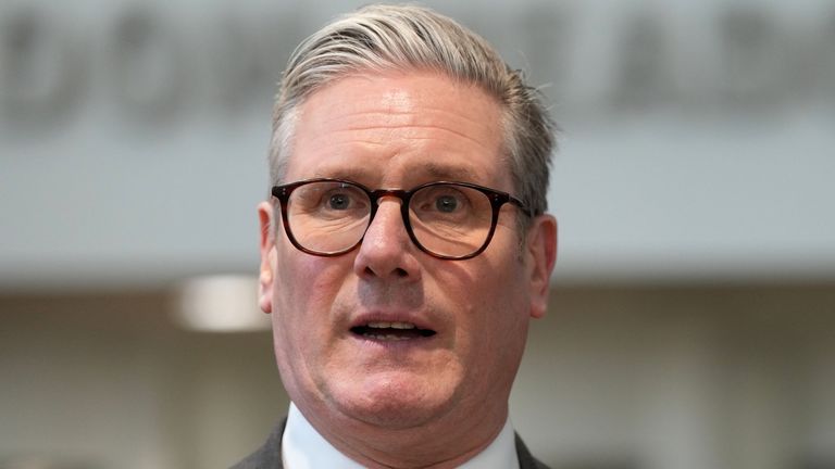 Prime Minister Sir Keir Starmer speaking during a visit to a military base in south east England to meet with military planners mapping out next steps in the Coalition of the Willing. Picture date: Thursday March 20, 2025.