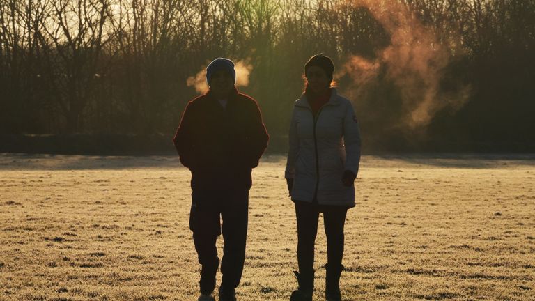Recent frosty conditions in Braywick Park, Maidenhead.  Pic: PA