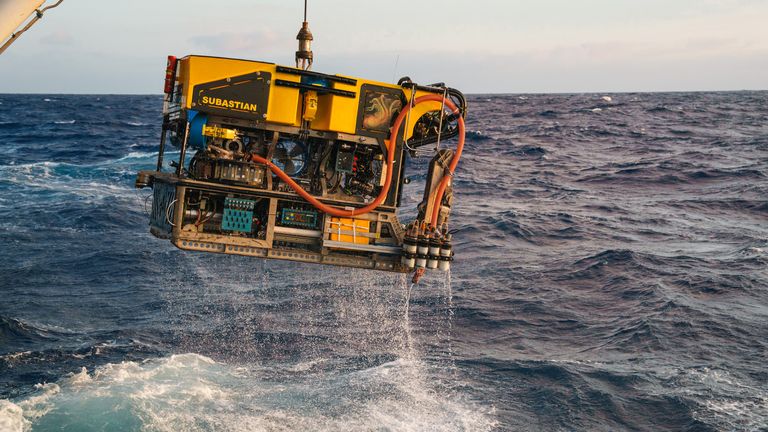 The remotely operated vehicle SuBastian took the rare footage. Pic: Schmidt Ocean Institute