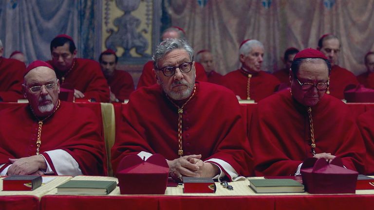 Set  15202871    Image  15202871f    Photographer  Focus Features/Shutterstock    "Conclave" (2024)  Sergio Castellitto stars as Cardinal Tedesco in director Edward Berger's "Conclave" (2024), a Focus Features release. Photo credit: Focus Features.    2024