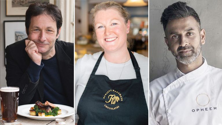 The Beckford Group's Dan Brod, Kate Rumsey from Rumsey's Chocolates and Chef Aktar Islam