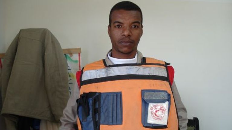Assad Al Nasasra pictured in PRCS uniform in a photo published in 2009. Pic: PRCS
