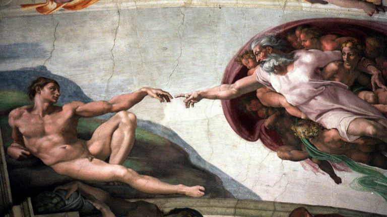 Michelangelo's fresco La Creazione (The Creation). Pic: AP