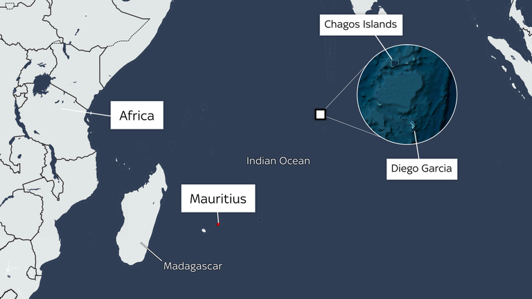 The location of the Chagos Islands