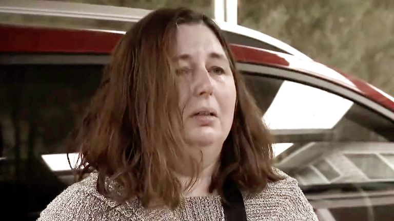 Erin Patterson speaks to the media outside her home in Leongatha, Victoria, Australia    Pic:AAP/Nine News/Reuters