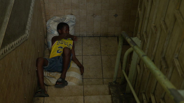 Boy in displacement camp Port-au-Prince, Haiti   pic sent by Ramsay team for Haiti story 1