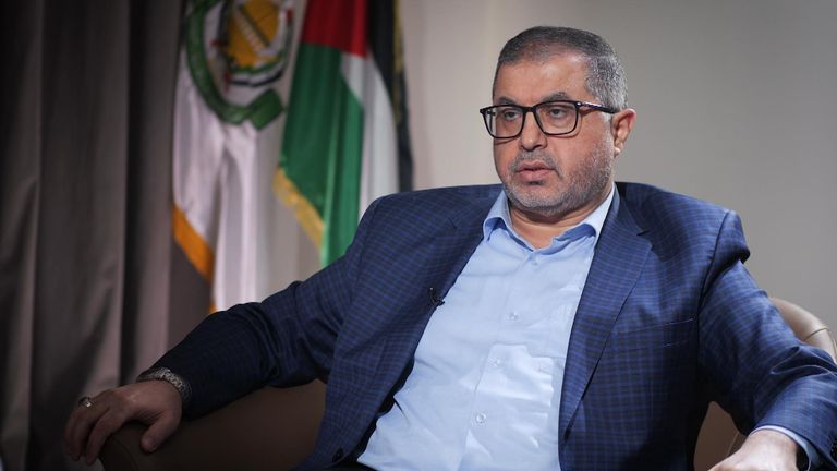 Basem Naim being interviewed by Yalda Hakim