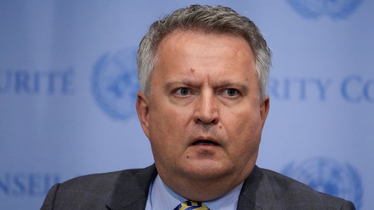 Sergiy Kyslytsya, Ukraine's deputy foreign minister. Pic: AP