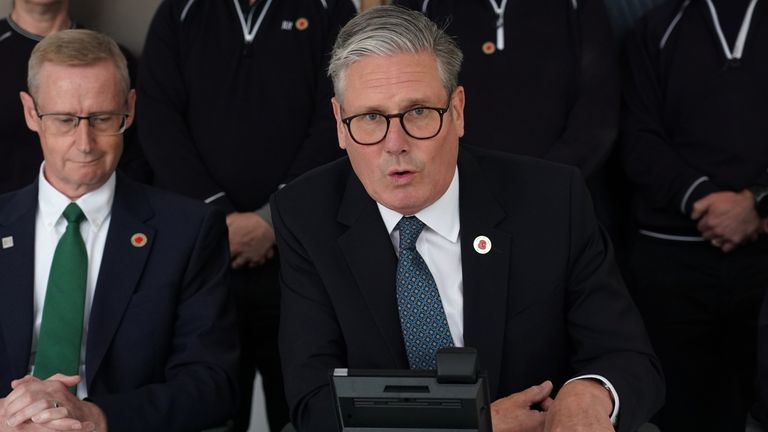 Prime Minister Sir Keir Starmer speaks on the phone to US President Donald Trump during a visit to the West Midlands. Picture date: Thursday May 8, 2025. Alberto Pezzali/PA Wire