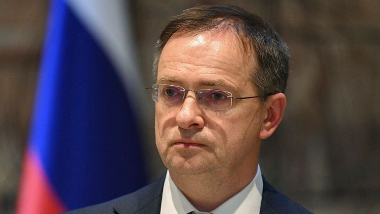 Russian negotiator Vladimir Medinsky. Pic: AP